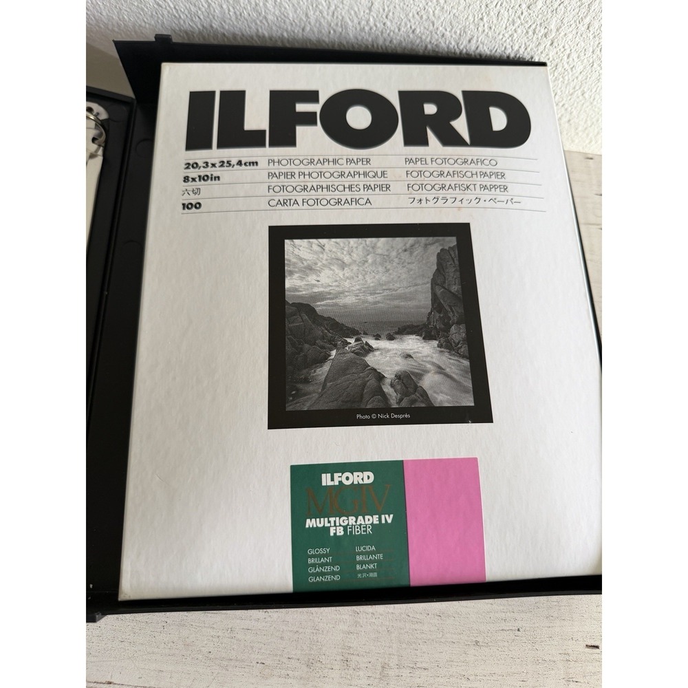 ILFORD Multigrade IV RC DLX 8 x 10 Black White Photo Paper 100 Sheets Glossy Ope